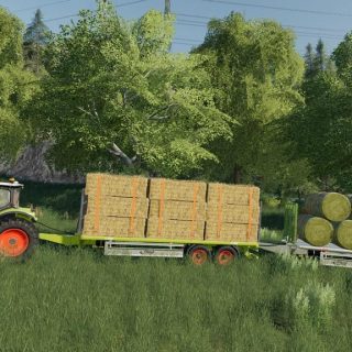 FLIEGL TPW BALE TRAILER SET V1 2 1 FS19 Mod FS19 Net