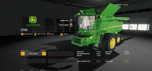 John Deere S790 with SeatCam v 1.0