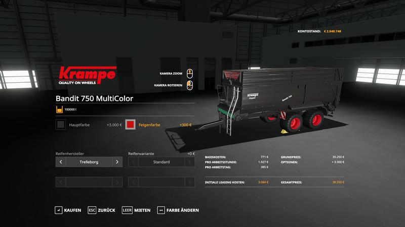 Krampe Bandit 750 - MultiColor 100000 liters v 1.0