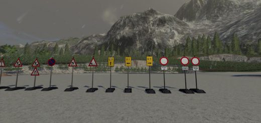 Construction site signs Pack Portable v 1.0