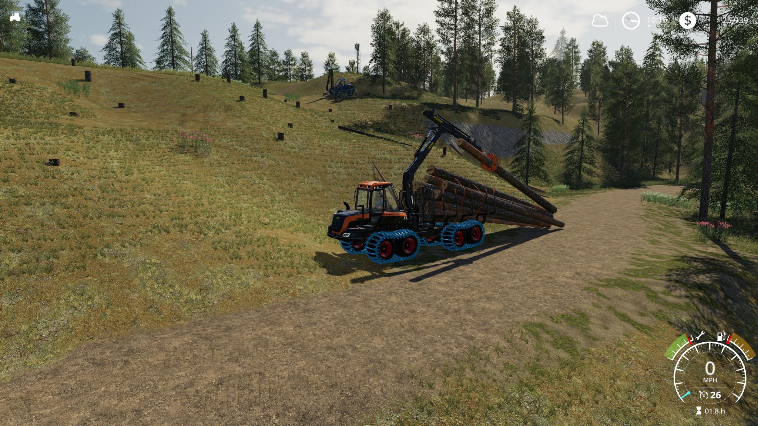 farming simulator 19 digger logs