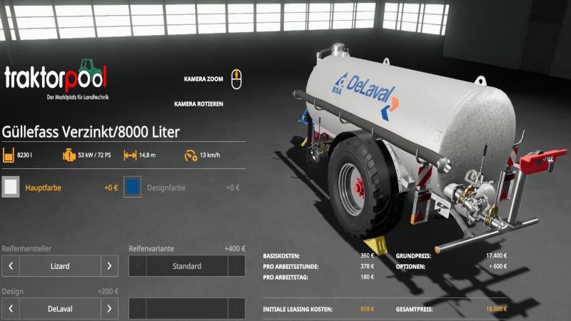 slurry tanker set 9000 liters v 1.0