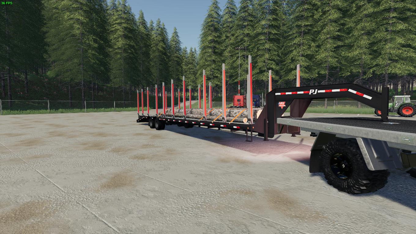 Tj 40ft Log Trailer V 10 Fs19 Mod 5394