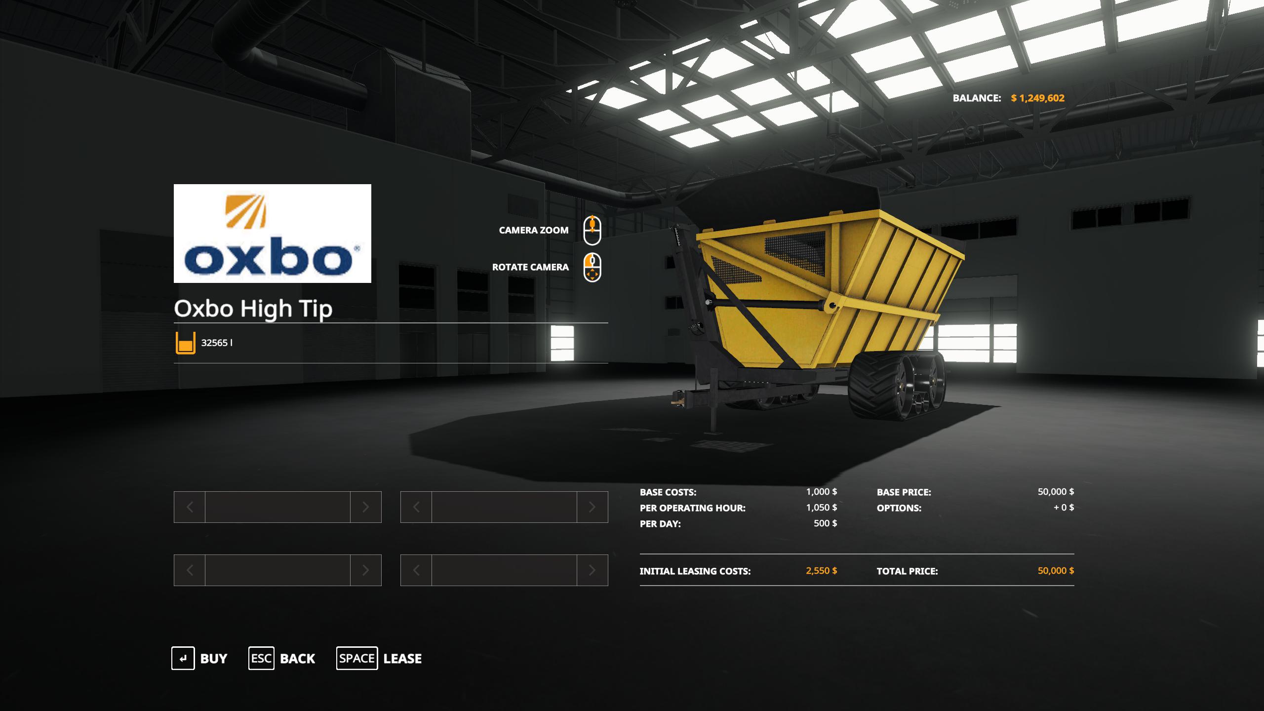 FS19 Oxbo Dump Cart v1.0