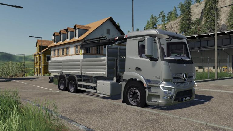 MERCEDES ANTOS AVEC GRUE ELEVATRICE V1.0 - FS19 mod - FS19.net