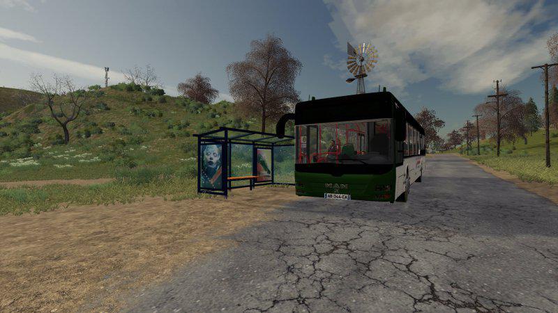 MAN LIONS CITY BUS WITH STOP V1.0