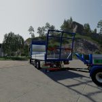 TRAILER 3 AXLE WITH PLATFORM FOR SCANIA S580 TRUCK V1.0