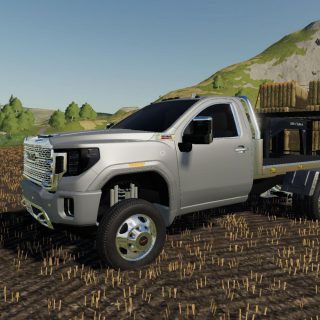 2020 GMC 3500HD FLATBED V1.0 - FS19 mod - FS19.net