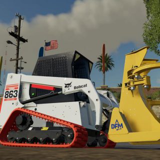 BOBCAT 863 TURBO WITH BOBCAT SHOVEL V1. - FS19 mod - FS19.net