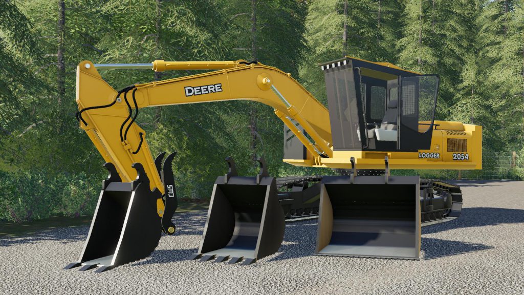 DEERE 2054 LOGGER SERIES ROAD BUILDER V1.0 - FS19 mod - FS19.net