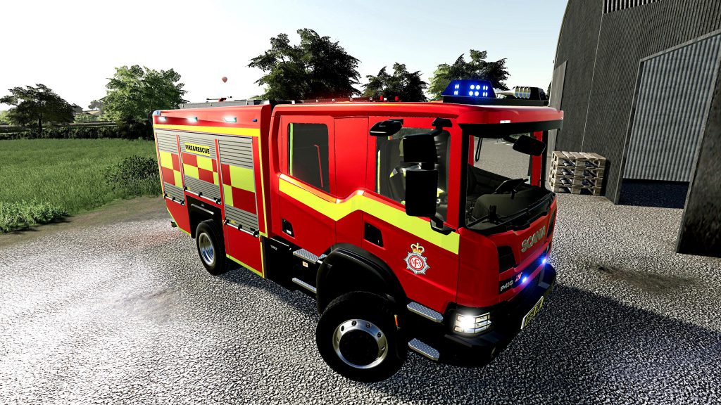 SCANIA UK FIRE ENGINE V1.0 - FS19 mod - FS19.net