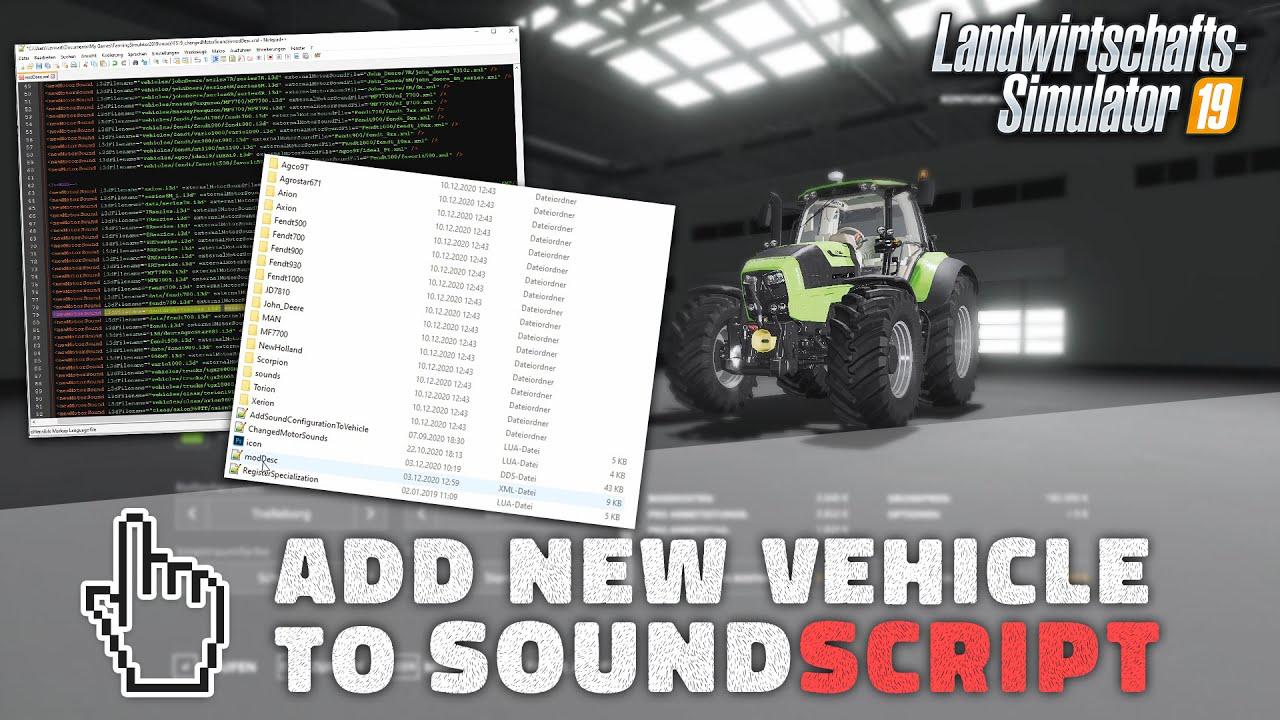 LS19 Modding #19 Sounds, Hupe oder Motorsound am Fahrzeug verändern mit  Audacity 