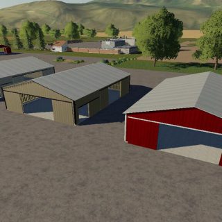 AMERICAN STYLE PLACEABLE SHED PACK V1.0 - FS19 mod - FS19.net