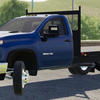 2020 CHEVY 3500HD SINGLE CAB FLATBED TRUCK V1.0 - FS19 mod - FS19.net