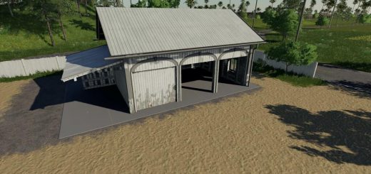 FARMHOUSE GARAGE WITH WORKING DOORS AND LIGHT V1.0