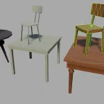 PACKAGE WITH TABLES AND CHAIRS (PREFAB) V1.0