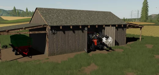 OLD WOODEN BARN WITH SHED V1.0