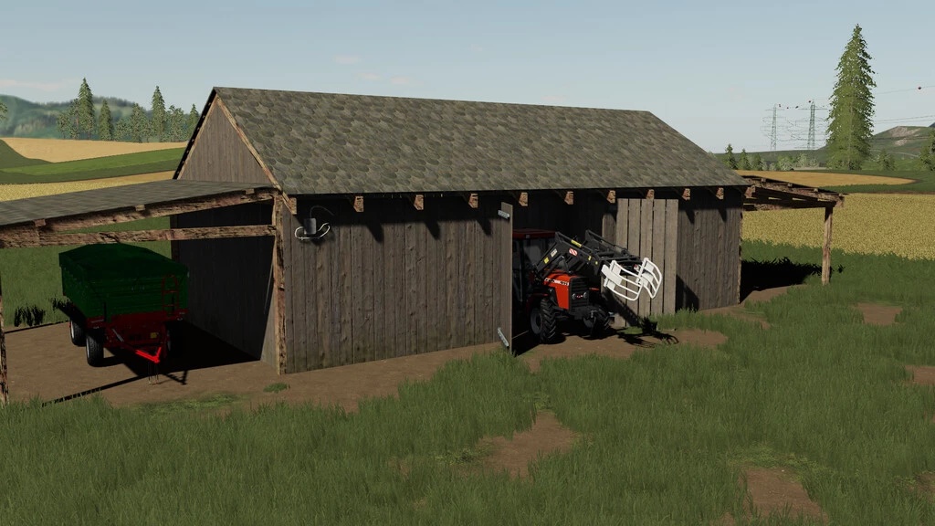 OLD WOODEN BARN WITH SHED V1.0